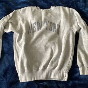 Brandy Melville Gray 'New York' Sweatshirt